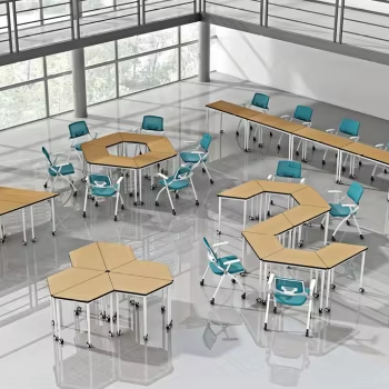 Office Furniture Suppliers - Amerikanisches modernes Klassenzimmer-Schreibtisch- und Stuhl-Set, Schulmöbel,